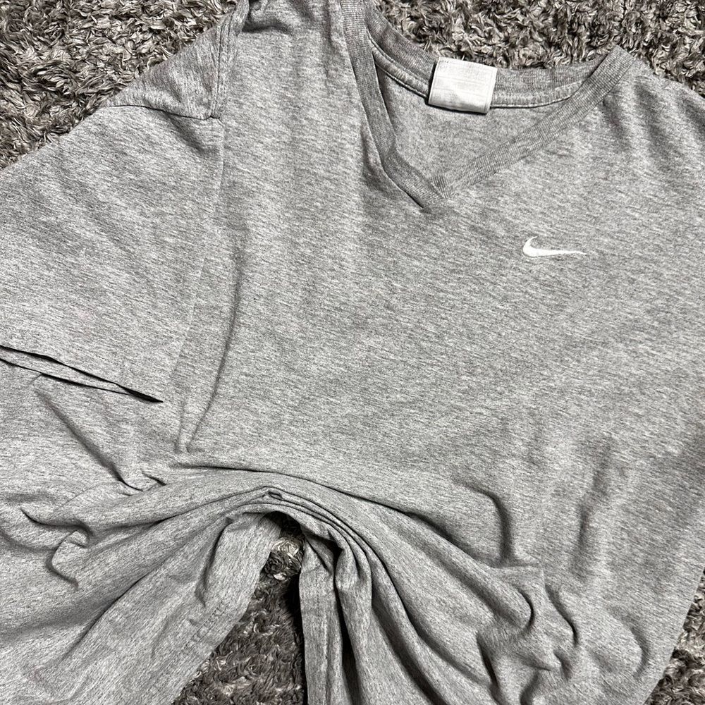 Vintage Nike Gray V Neck Shirt